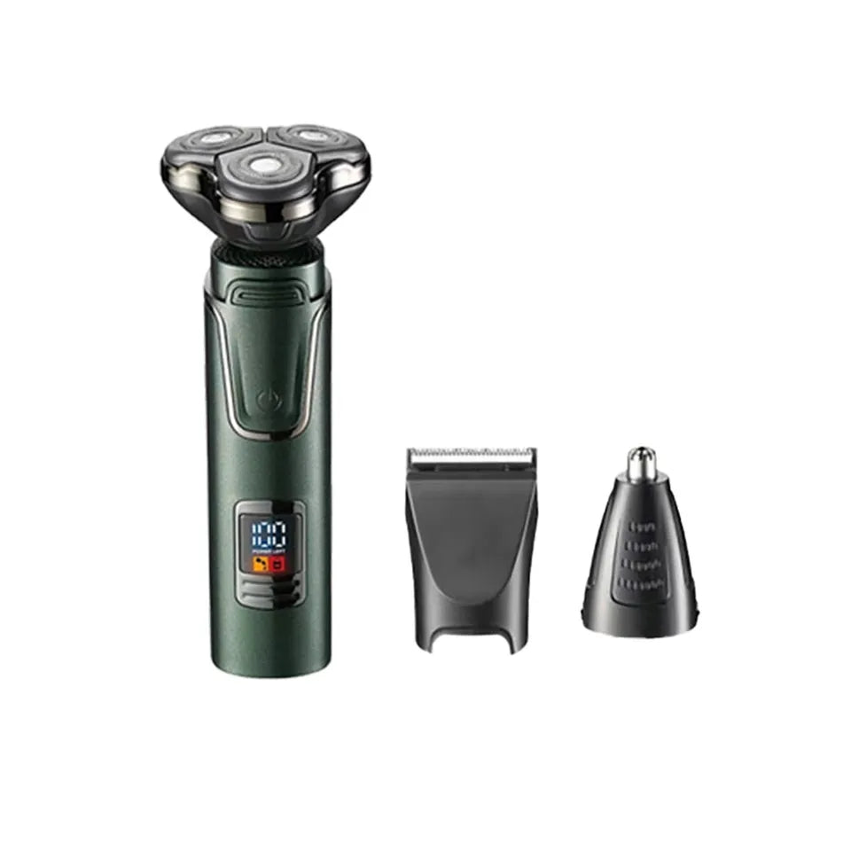Daling DL-9208 New High quality LED display razor USB Electric Men's Beard knife Revolving body wash Three-head trimmer razor