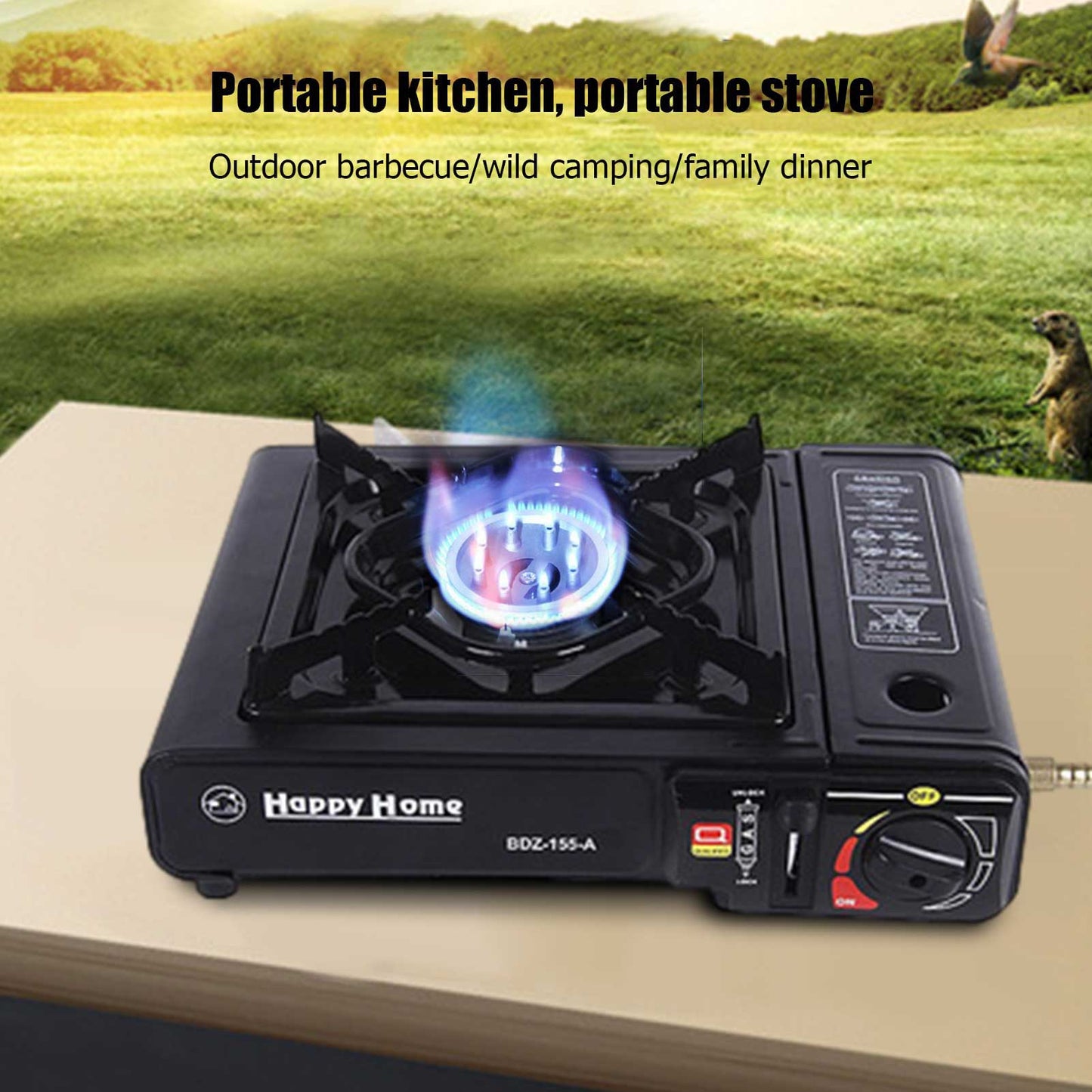 2 in 1 Portable Gas stove Camping - Brief Case Portable Stove