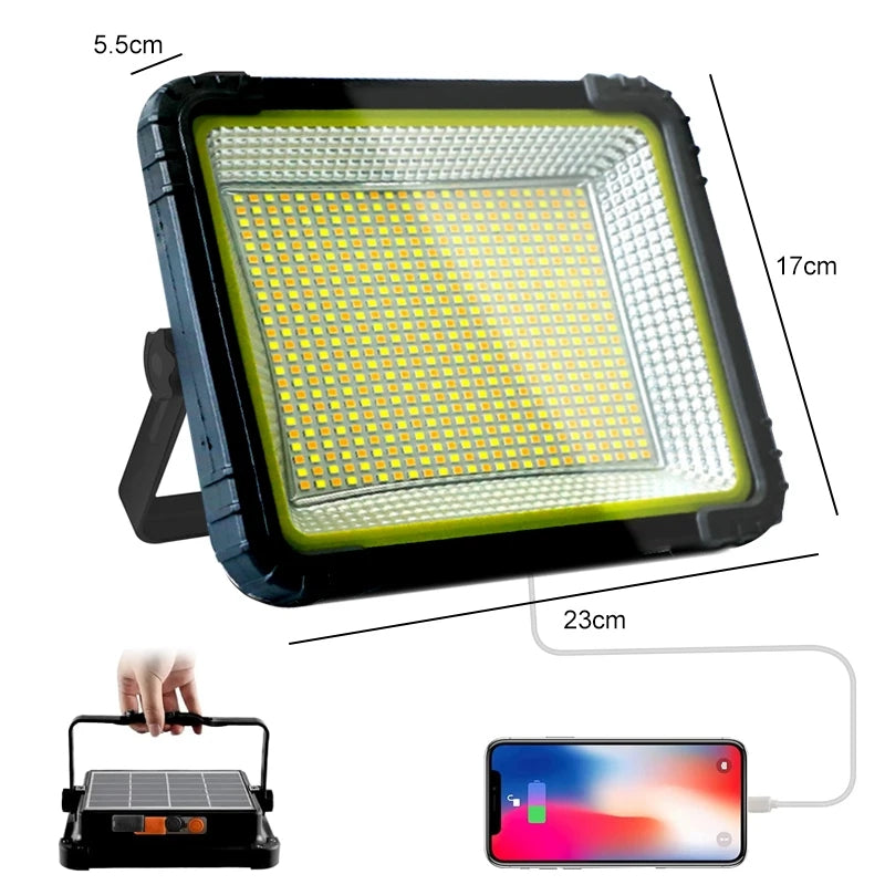 Camping Lamp B-36 20000LM USB Rechargeable LED Solar Flood Light 10000mAH with Magnet Strong Light Portable