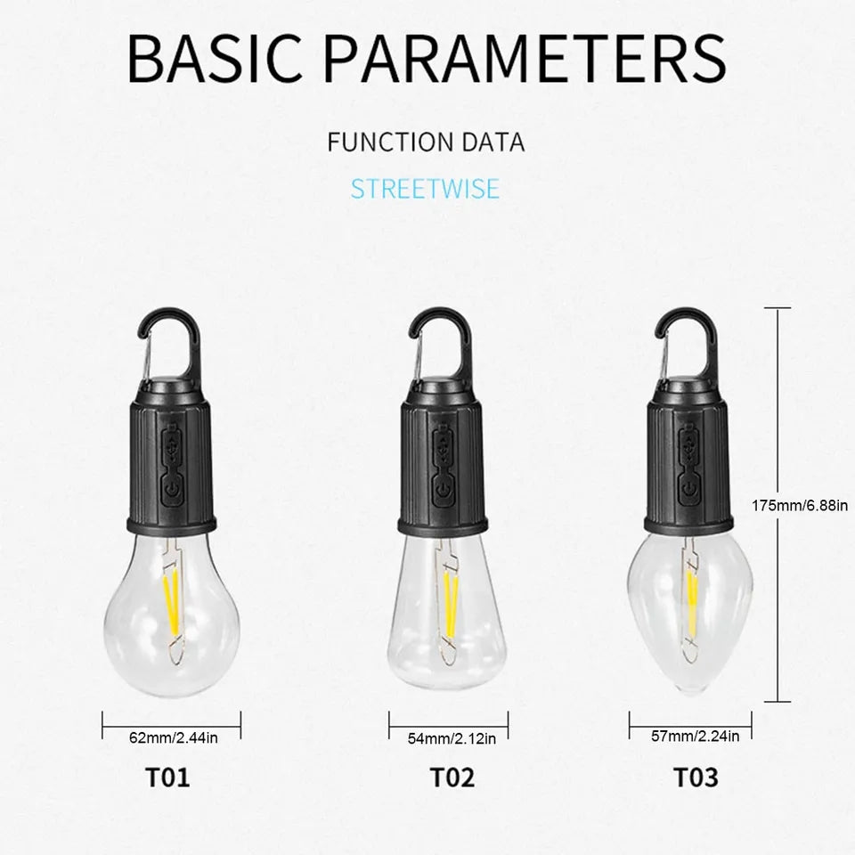 Mini Camping Lantern USB Rechargeable bulb light