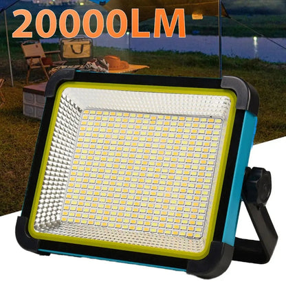 Camping Lamp B-36 20000LM USB Rechargeable LED Solar Flood Light 10000mAH with Magnet Strong Light Portable