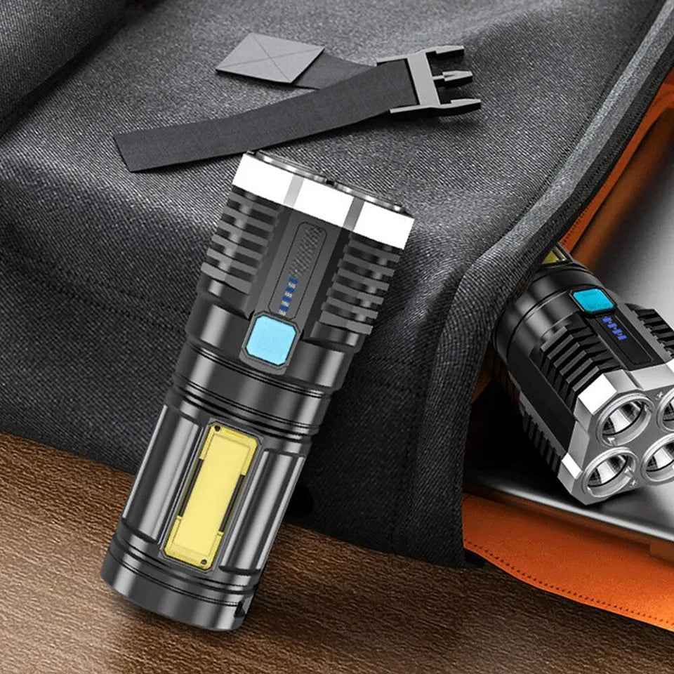 Portable Led Rechargeable Flash Light Waterproof