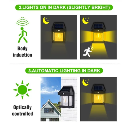 3Led Solar induction Wall lamp