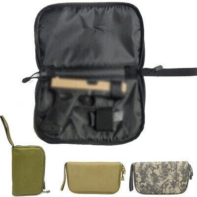 Nylon Tactical Gun Pouch Storage Bag Pistol Case Durable Carry Cell Phone Keys