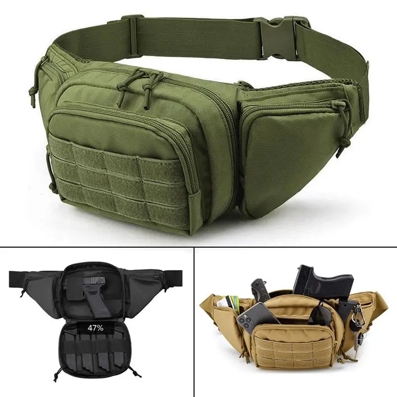 Multifunctional Nylon Tactical Waist Pack with Buckle