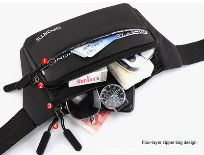 New Waist Bag Men's Multifunctional Sports Outdoor Running Mobile Phone Bag Fashion Water-repellent Cross Body Chest Bags Women