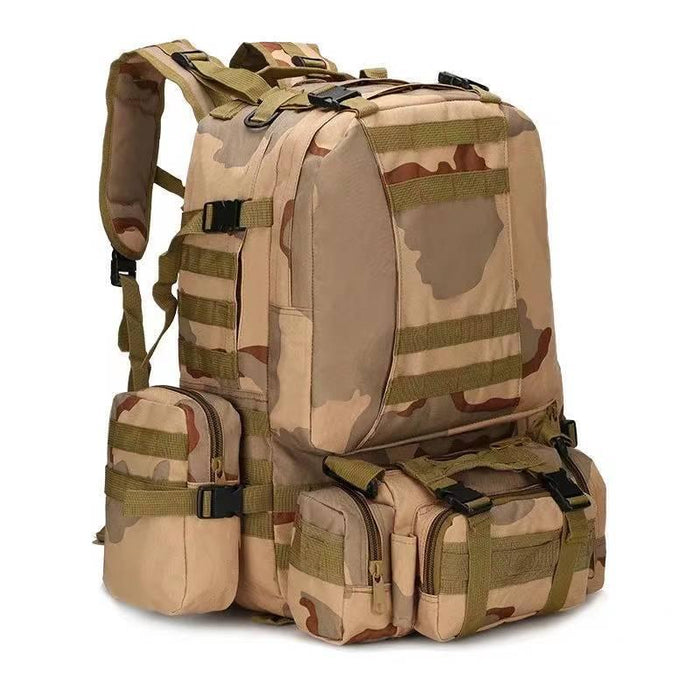 80L Tactical Backpack Waterproof Outdoor Hiking 4-In-1 Backpack