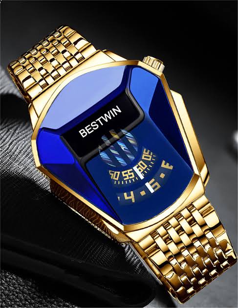 BINBOND Luxury Military Fashion Locomotive Men Quartz Watch Gold Man Clock Casual Geometric Shape Wristwatch Relogio Masculino