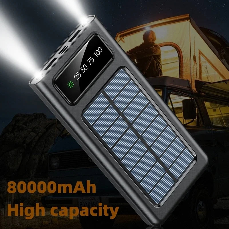 4 in 1 Solar Power Bank 10000mah Ultra-large Capacity