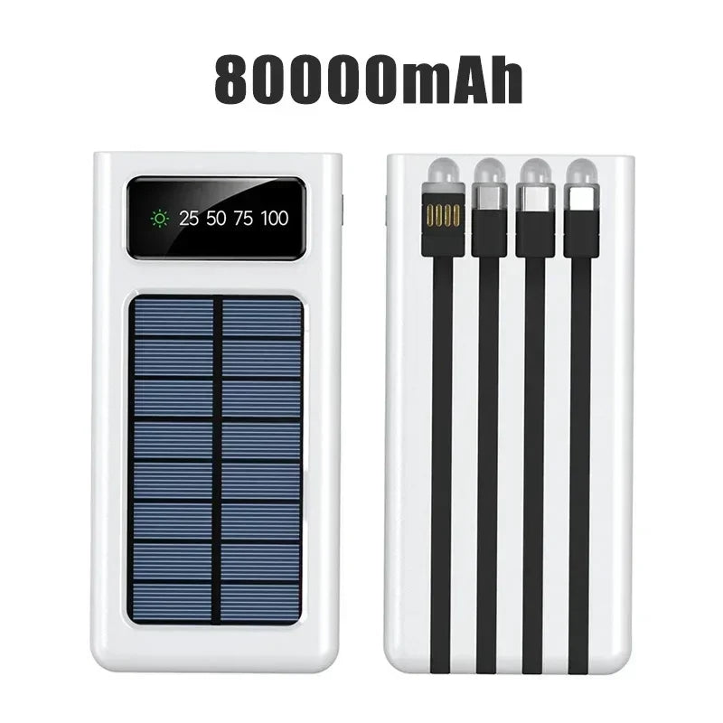 4 in 1 Solar Power Bank 10000mah Ultra-large Capacity