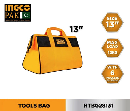 INGCO TOOL BAG 13" WITH 6 POCKETS